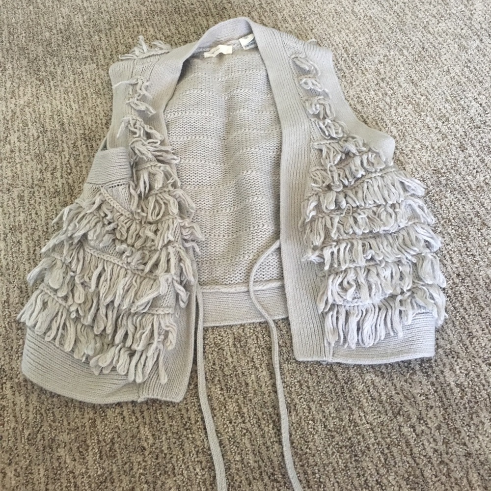 Anthropologie fringe vest